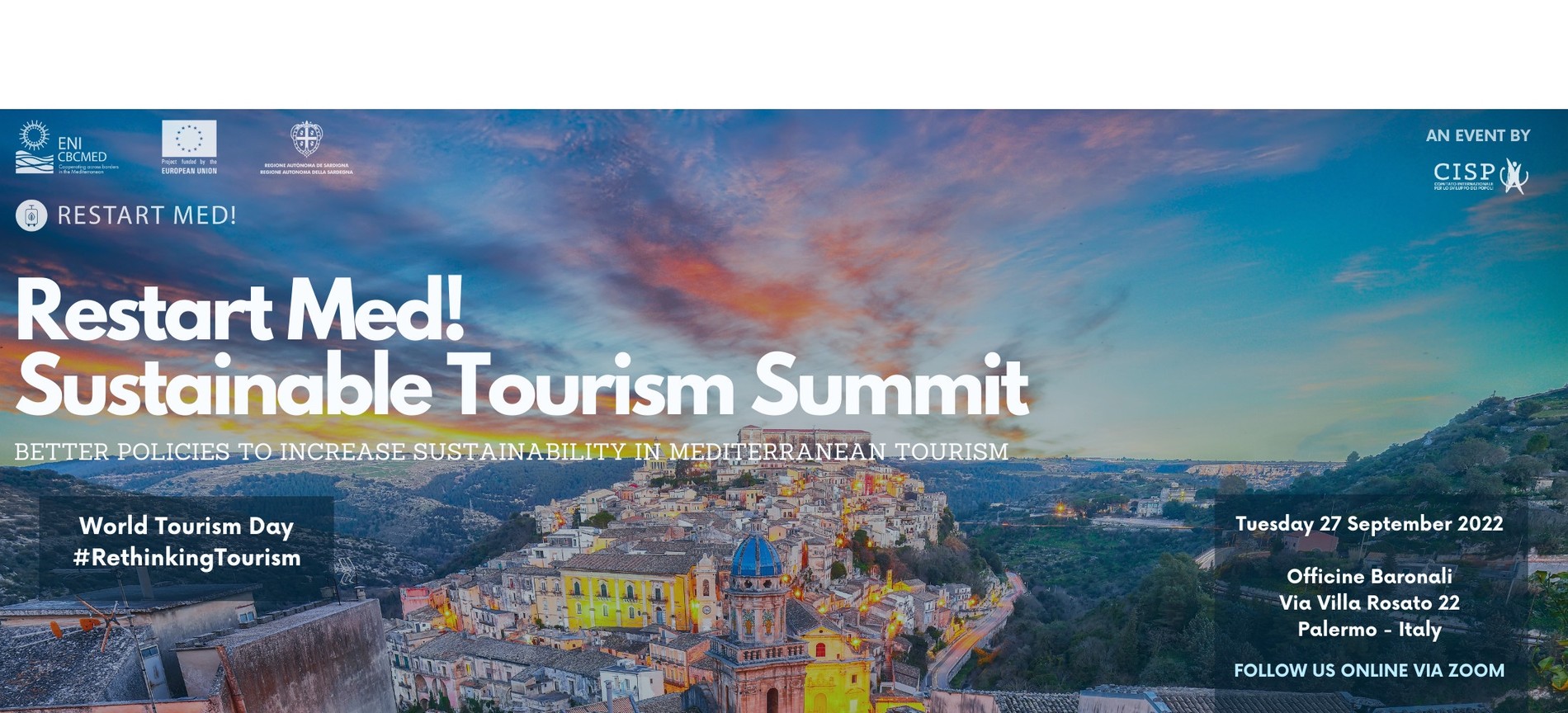 RESTART MED! organizza in Sicilia un summit per il World Tourism Day